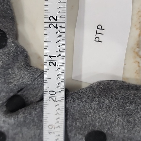 Talbots gray polka dot 3/4 sleeve top, size 1XP - Picture 5 of 6